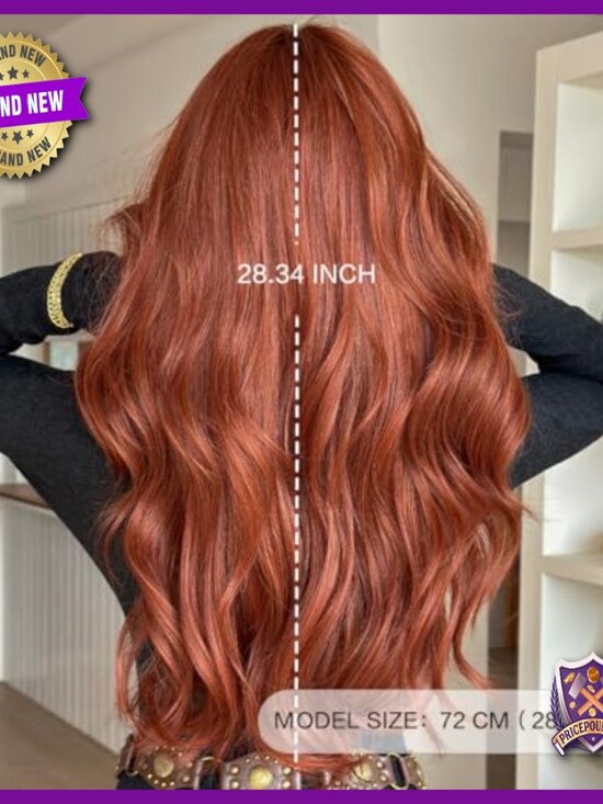 Long Voluminous Human Hair Wig with Curtain Bangs Glueless Daily Wear main image 5